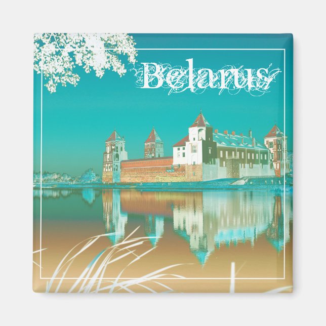 Biélorussie Mir Château Architecture Magnet Nature (Devant)