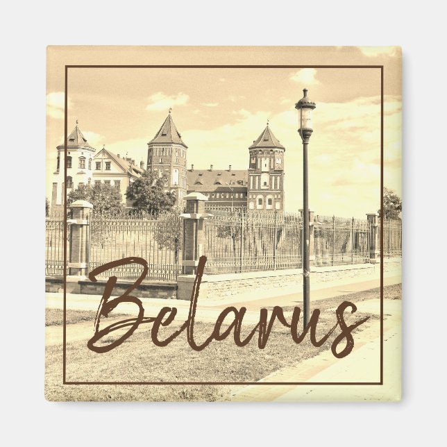 Biélorussie Mir Château Architecture Magnet Nature (Devant)