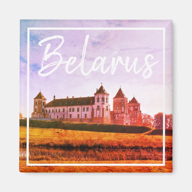 Biélorussie Mir Château Architecture Magnet Nature (Devant)