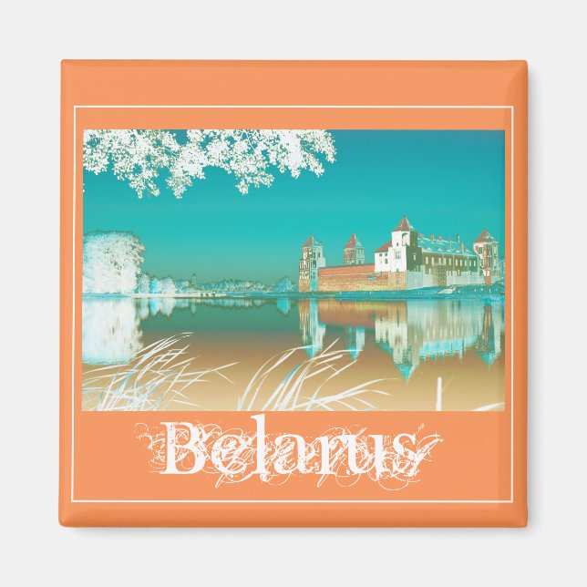 Biélorussie Mir Château Architecture Magnet Nature (Devant)