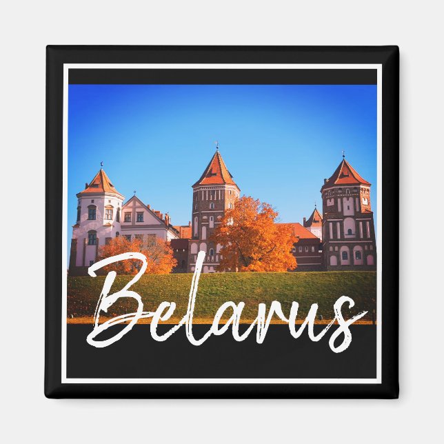 Biélorussie Mir Château Architecture Magnet Nature (Devant)