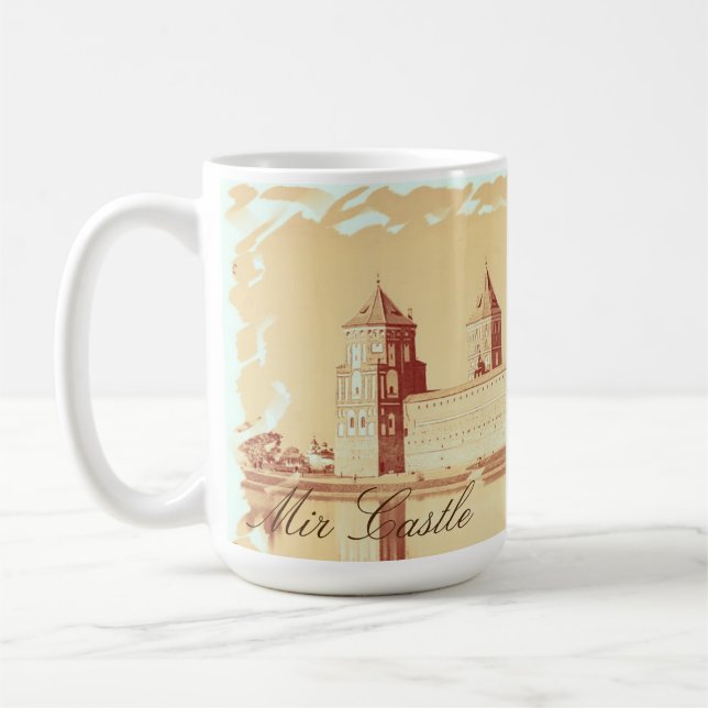 Biélorussie Mir Château Architecture Peinture Mug (Gauche)