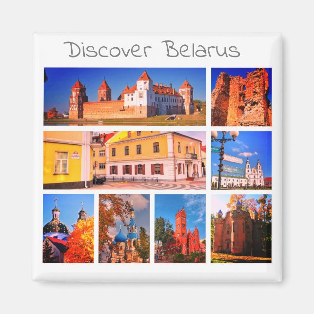 Biélorussie Mir Château Grodno Architecture Magnet (Devant)