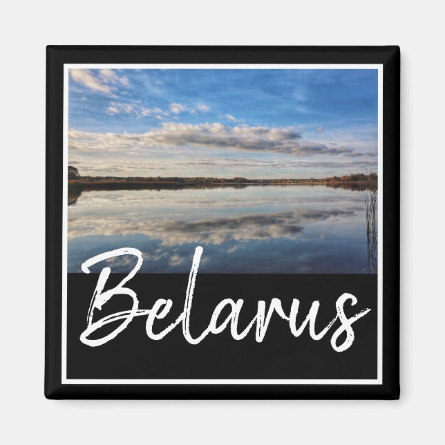Biélorussie Nature Lacs Rivières Magnet (Devant)