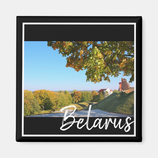 Biélorussie Navahrudak Château Magnet d'architectu (Devant)