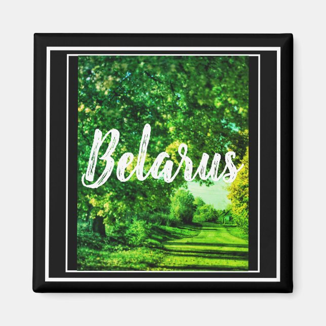 Biélorussie Paysage rural Magnet (Devant)