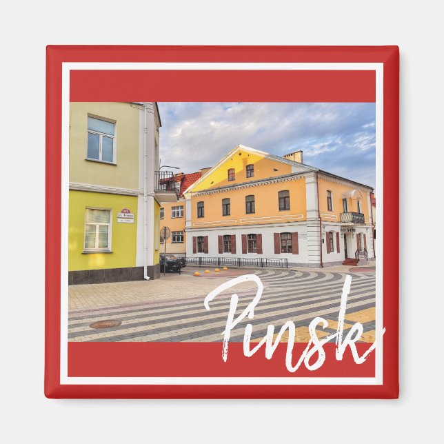 Biélorussie Pinsk Magnet d'architecture de ville (Devant)
