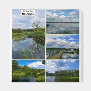Biélorussie Salutations Nature Lac Magnet
