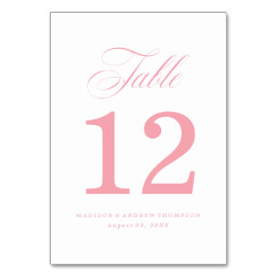 Bien-aimé Cartes de Numéro de Table de Mariage