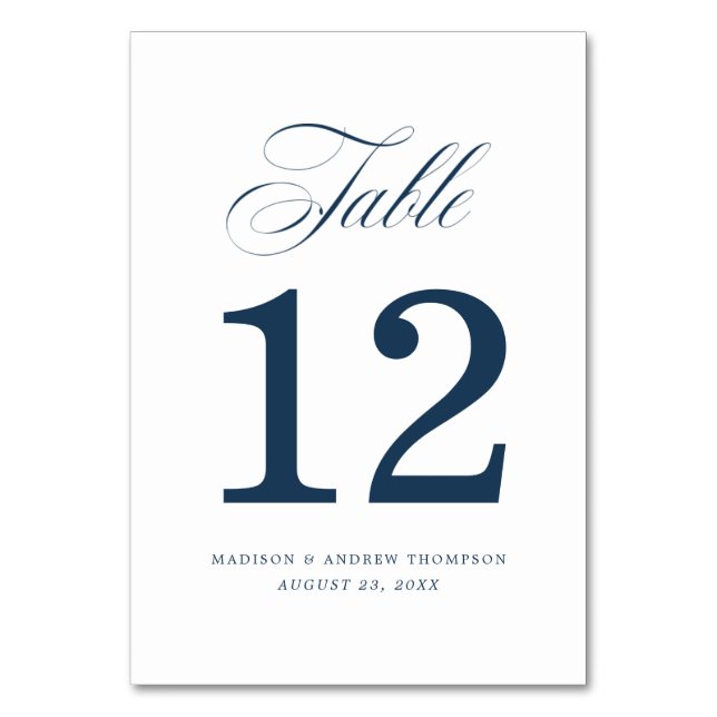 Bien-aimé | Cartes de Numéro de Table de Mariage (Par défaut)