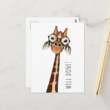 Bien Fait ! Carte postale - Giraffe Studieuse