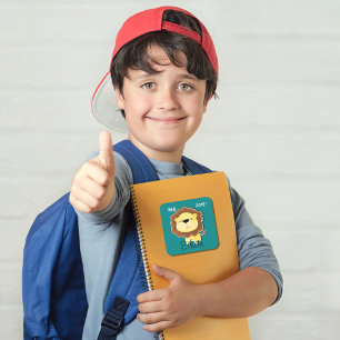 Bien Fait ! Sticker Carré [Insérer le nom de l'enf