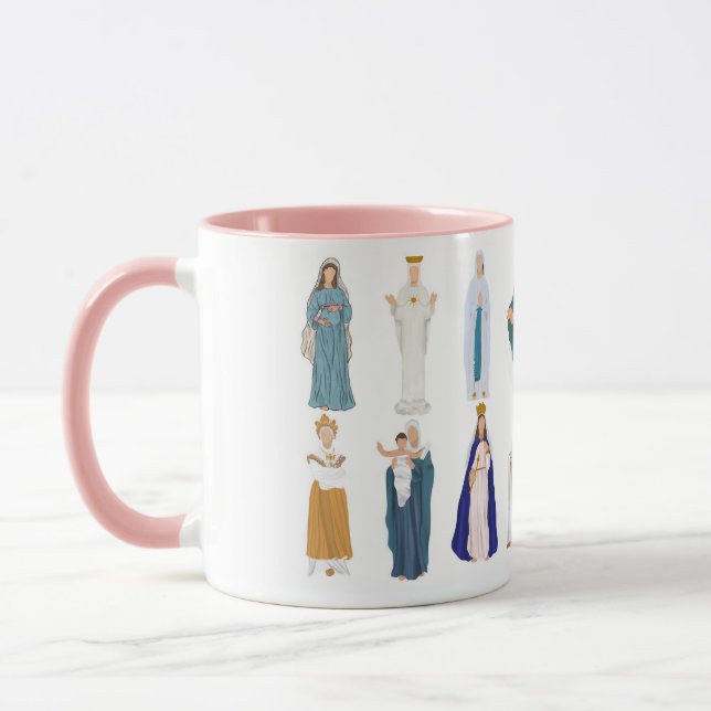 Bienheureuse Mère, Mug mariale catholique (Gauche)
