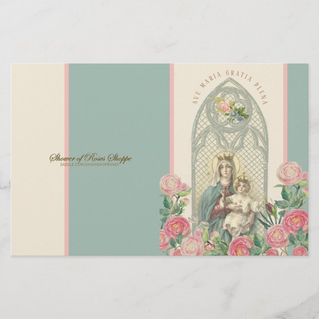 Bienheureuse Vierge Marie Jésus Prière Saint-Thérè (Devant)