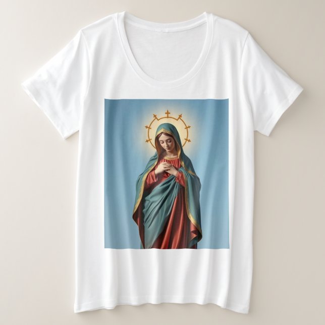 Bienheureuse Vierge Marie Tee - shirt de taille pl (Design devant)
