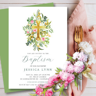 Bienheureux Débuts Baptême Invitation