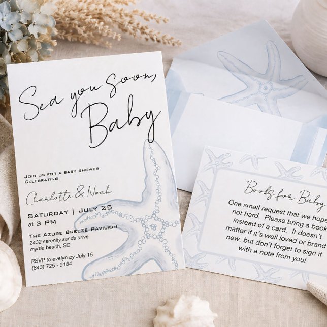 Bientôt à la mer Invitation à la Baby Shower (Créateur téléchargé)