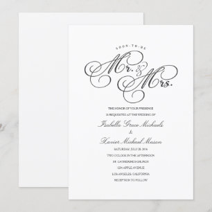 Bientôt M. & Mme.   Faire-part de mariage