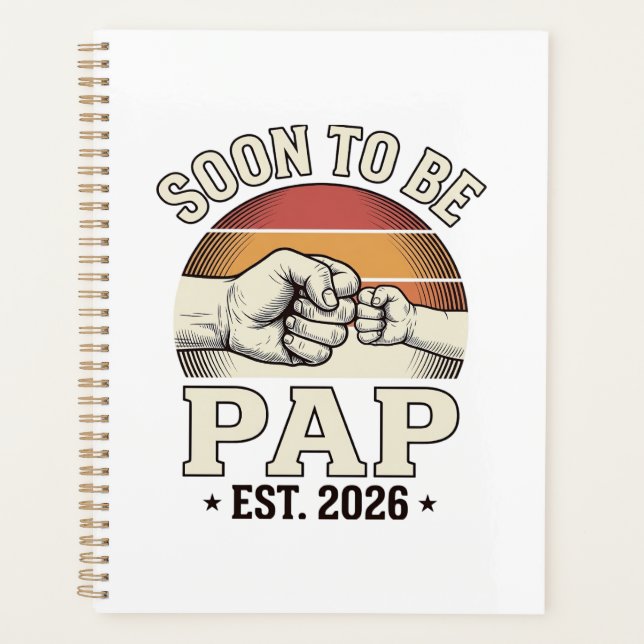 Bientôt Papa 2026 Vintage Bébé Poing Design_ (Devant)
