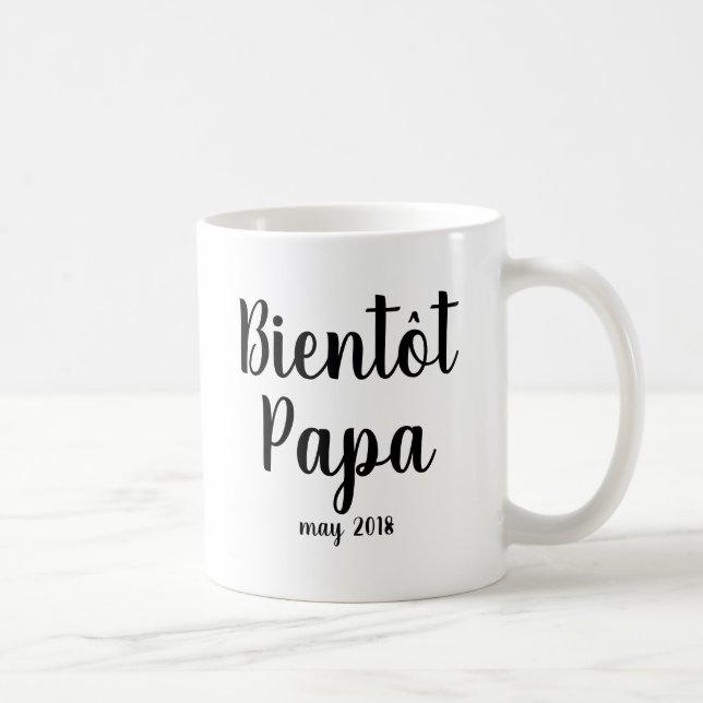 Bientot papa | Baby shower français Papa Mug (Droite)