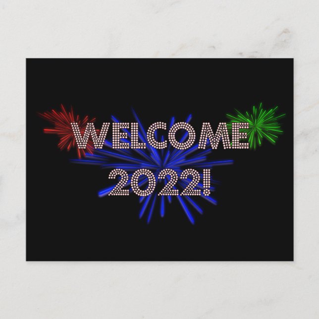 bienvenue 2022 ! carte postale (Devant)