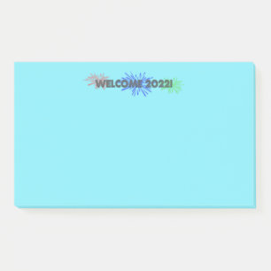 bienvenue 2022 ! post-it notes