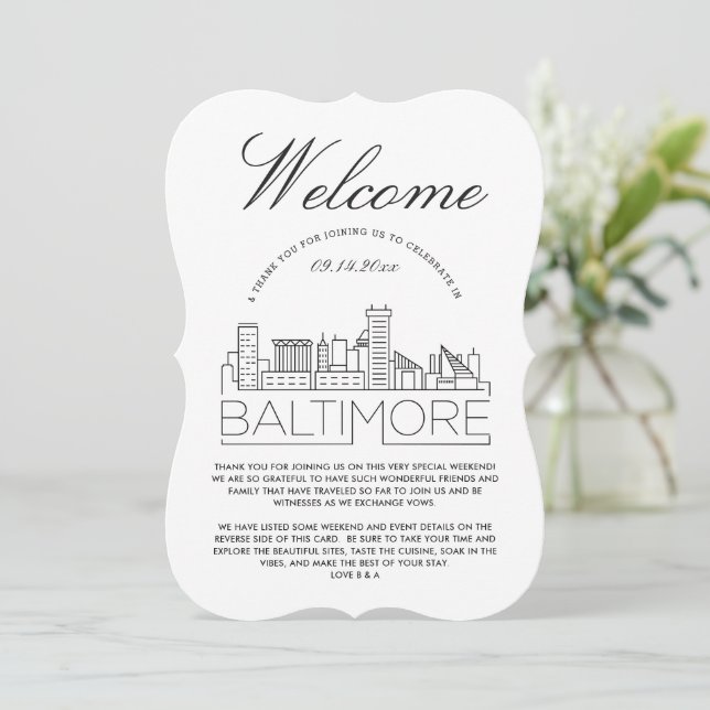 Bienvenue à Baltimore | Invitation Détails Invités (Debout devant)