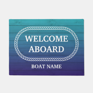Bienvenue À Bord D'Un Tapis De Porte Avec Nom De B