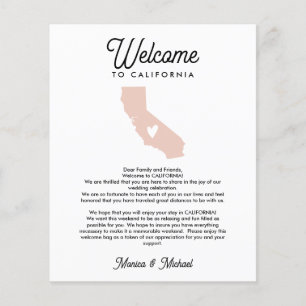 Bienvenue à CALIFORNIA Lettre & Itinéraire TOUTE C