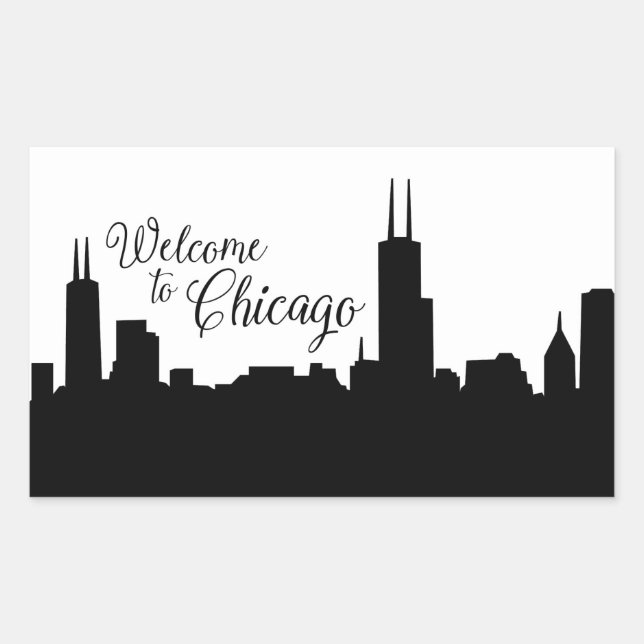 Bienvenue à Chicago Sticker grand (Devant)