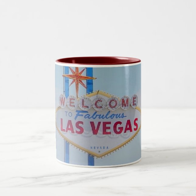 Bienvenue à Fabulous Las Vegas Two Tone Mug (Centre)