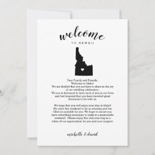 Bienvenue à Idaho Lettre Mariage et itinéraire