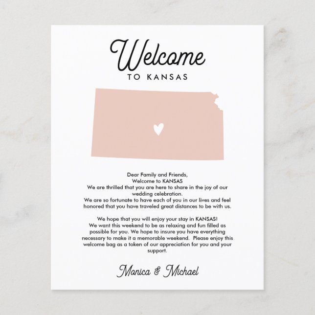Bienvenue à KANSAS Lettre & Itinéraire N'IMPORTE Q (Devant)