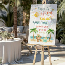 Bienvenue à la Baby Shower Plage Bébé C'est Chaleu