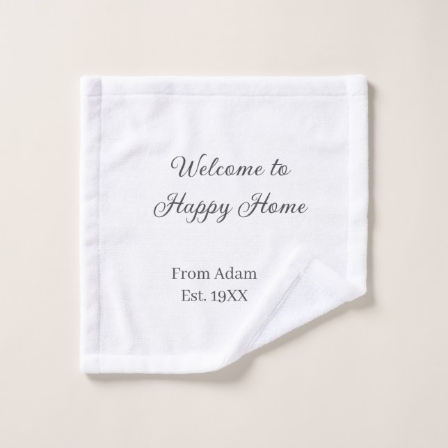 Bienvenue à la maison inauguration de la maison im (Gant de toilette)