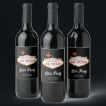 Bienvenue à Las Vegas Mariage Wine Étiquette<br><div class="desc">Étiquettes de bouteille mariage Las Vegas amusant et unique. Customisez vos noms et votre date. Entrez l'outil de conception Zazzle pour des personnalisations de conception supplémentaires.</div>