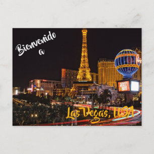 Bienvenue à Las Vegas USA carte postale