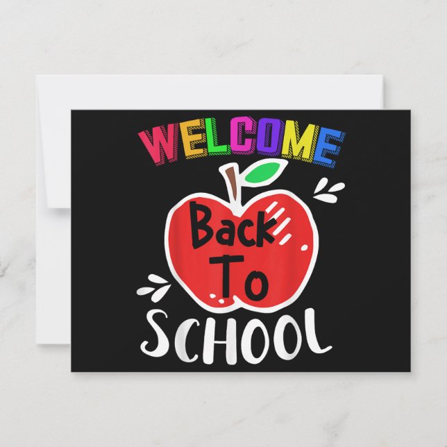Bienvenue À L'École Chemise Drôle Enseignants Étud (Devant)