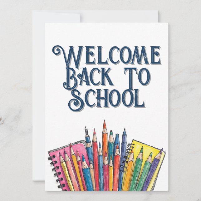 Bienvenue à l'école - Commencement coloré (Devant)