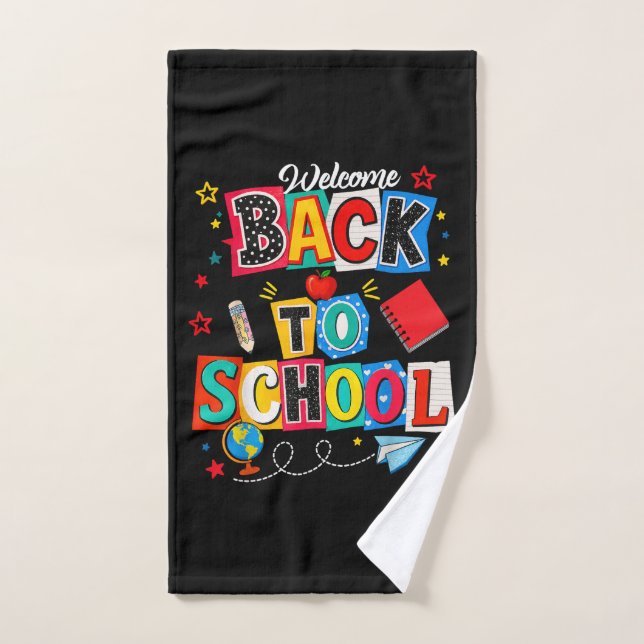 Bienvenue à l'école Professeur Bonne Première Jour (Serviette à main)