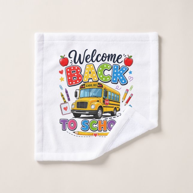 Bienvenue à l'école T-shirts de chauffeur d'autobu (Gant de toilette)