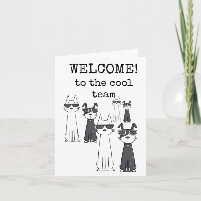 Bienvenue, À l'équipe Cool, Carte imprimable (Devant)