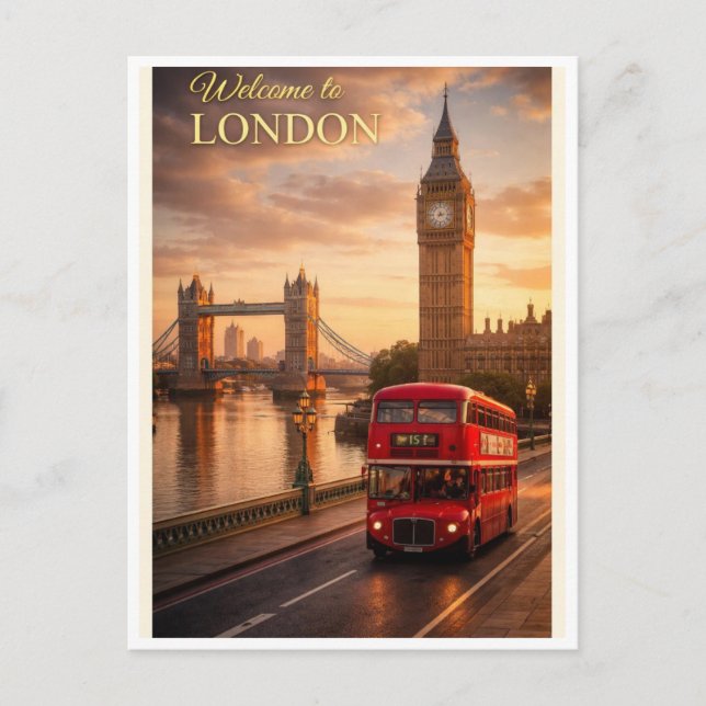 Bienvenue à Londres. Carte postale (Devant)