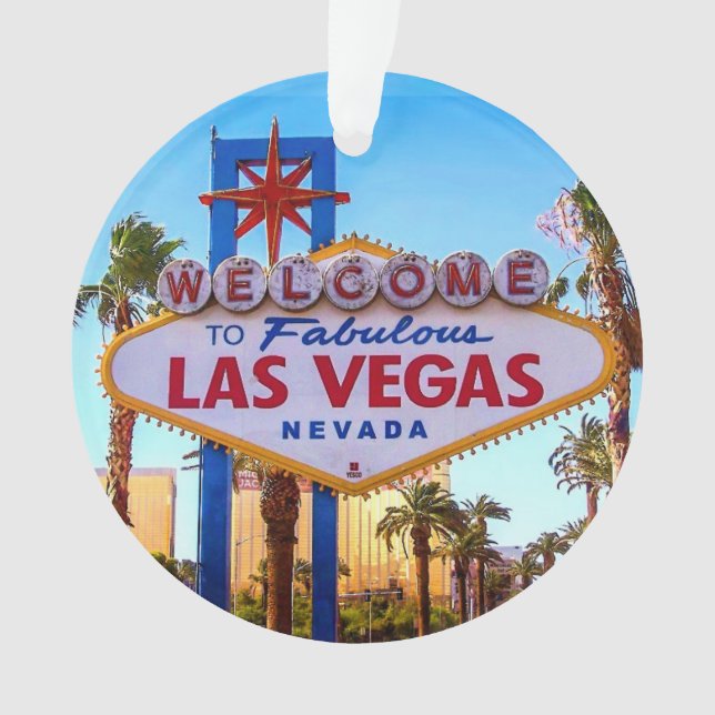 Bienvenue à l'ornement des signes de Las Vegas (devant)