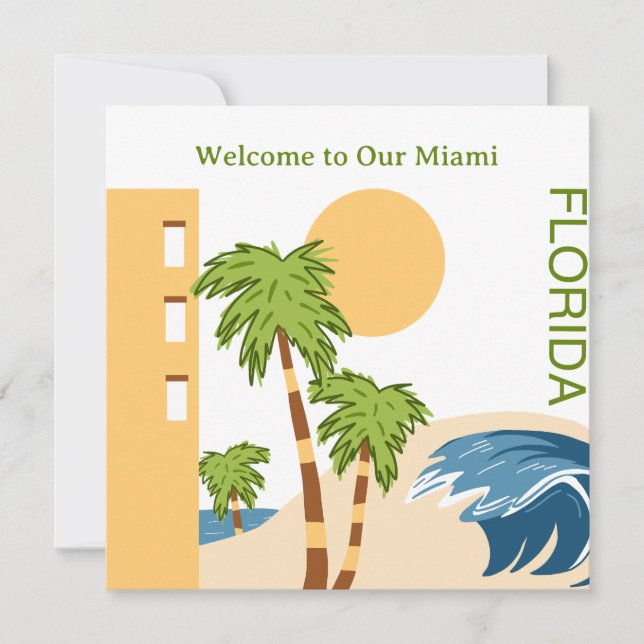 Bienvenue à Miami Florida Card (Devant)