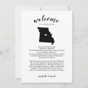 Bienvenue à Missouri Lettre Mariage & Itinéraire