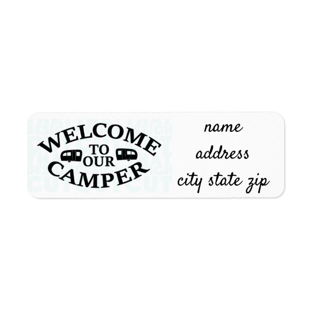 **BIENVENUE À NOTRE ÉTIQUETTE D'ADRESSE DE RETOUR  (Devant)
