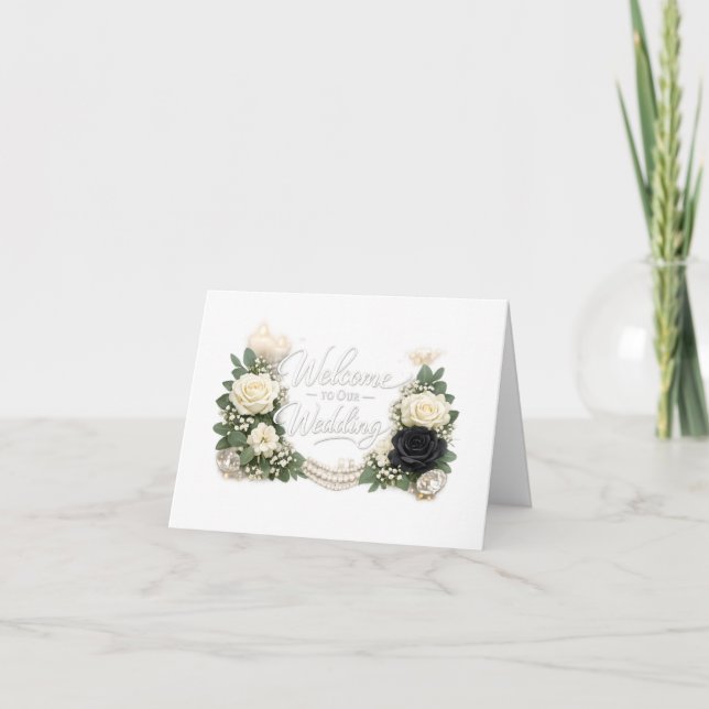 Bienvenue à notre invitation de mariage (Devant)