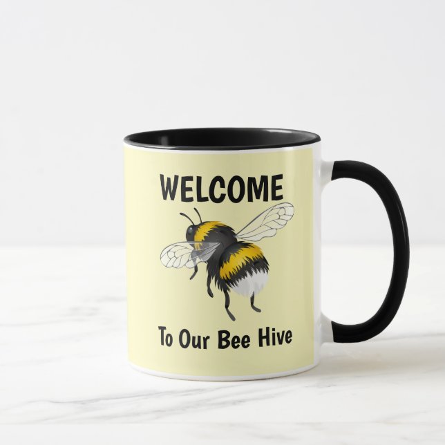 Bienvenue à notre Mug ruche d'abeilles (Droite)