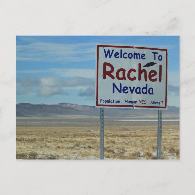 Bienvenue À Rachel Nevada Carte Postale - Zone 51 (Devant)
